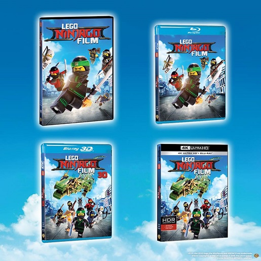 Первое полнометражное приключение героев самой продаваемой серии LEGO® NINJAGO® на 4K Ultra HD Blu-ray®, Blu-ray 3D®, Blu-ray® и DVD с 15 февраля