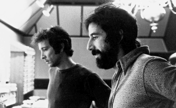 Слева направо: Херб Альперт в студии с Лу Адлером в 1970 году